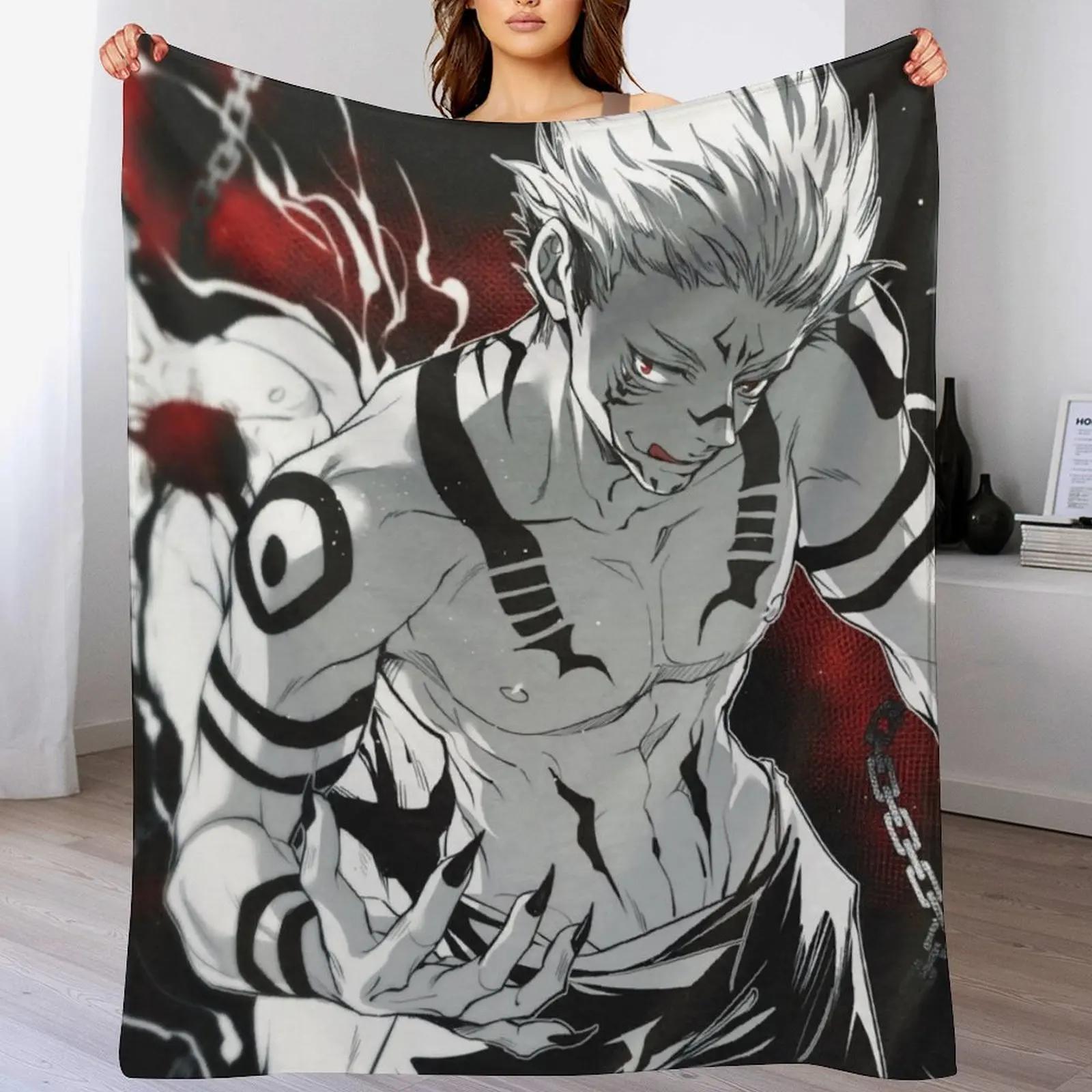 Sukuna Itadori Yuji Throw Blanket Air Conditioner Soft Blanket for Office Home 102x76cm(40x30in)