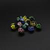 10Pcs DIY Charms Handmade Lampwork Glass Beads Pompon Isolation Beads 14mm For Jewelry Making DIY Pendants Necklace Earrings Accessory