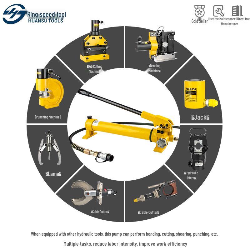 Hydraulic Manual Oil Booster Pump CP-700-2 with Pressure Gauge