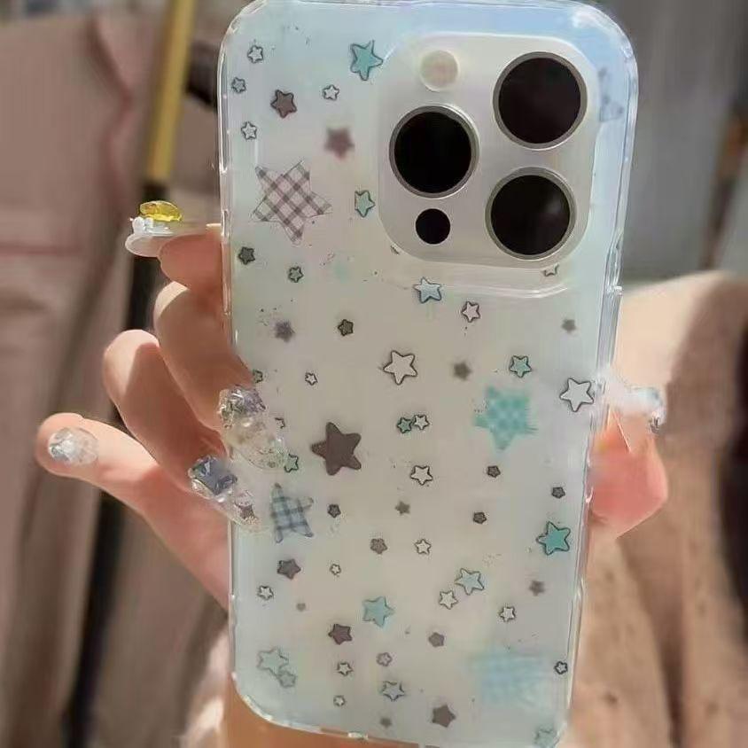 Fashion Y2k Blurred Variable Star Phone Case For iPhone 16 15 14 12 13 11ProMax Mini Pro XR XS 78Plus Anti Drop Protective Cover