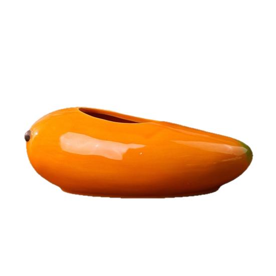 Bedroom Decoration Vase Fruit Shaped Vase, Decorative Ceramic Creative Plant Pot, Compact Colorful Home Decor Flower Container for Living Room Kitchen