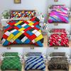 Top Stripe Geometric Bedding Set Breathable Duvet Cover With Pillowcase Adults Queen King Size Quilt Cover Home Textiles