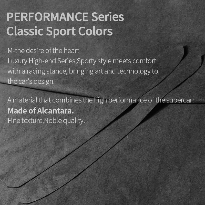 For Tesla Model 3 (-) / Model Y (~) Made of Alcantara Door Handle Panel Trim Cover Door Sticker Interior Accessory