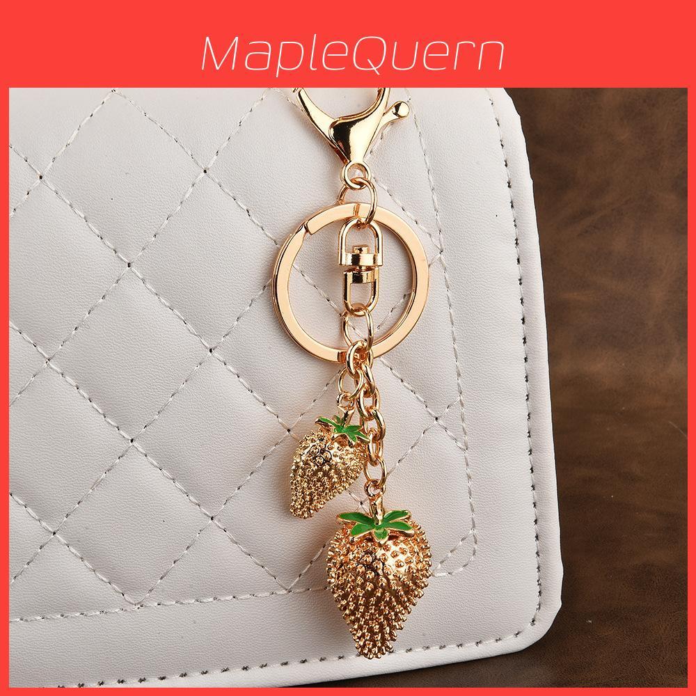Fashion Strawberry Strawberry Keychain Alloy Car Keyring For Womens Bags Accessories