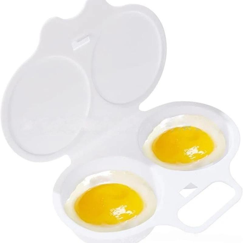 Microwave Steamed Egg Cooker 1Pcs Food Safe Plastic Egg Baking Mold for Kids Healthy Breakfast Preparation