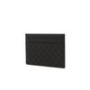 Daks Black Imported Leather Card Holder Louis Embossed Dd Pattern
