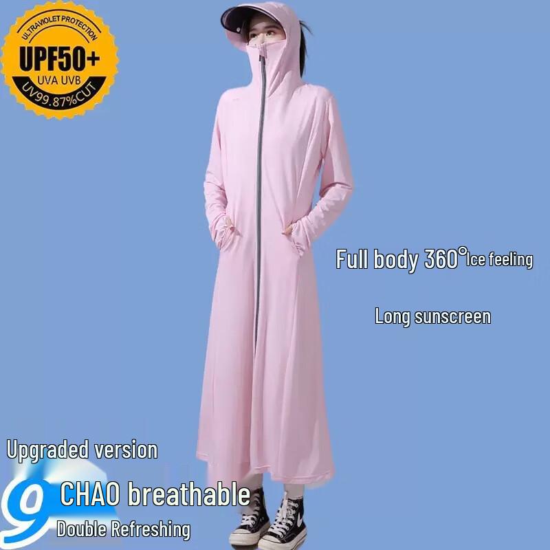 Women's Ice Silk Full Body Sun Protection Jacket with Wide Brim
