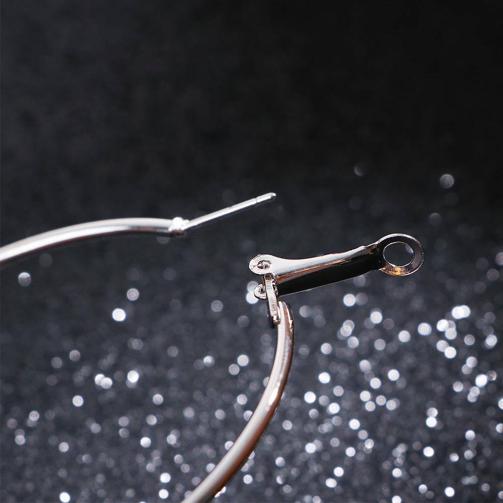 Women Geometric Punk Temperament Large Circle Party Fashion Hoop Earrings Ear Studs Jewelry