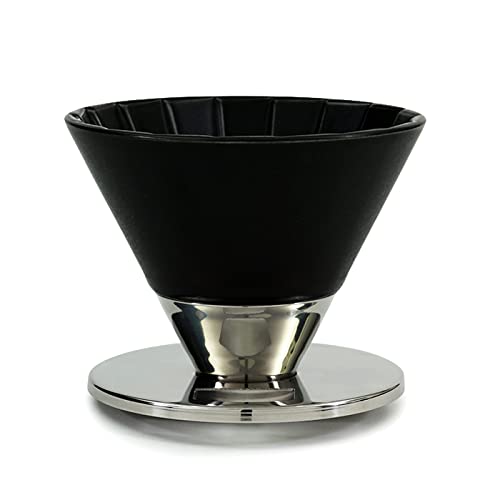 

Coffee Dripper Silver & Black [Arita, Saga Prefecture] [Beasty Coffee] A dripper with an impressive metal combination