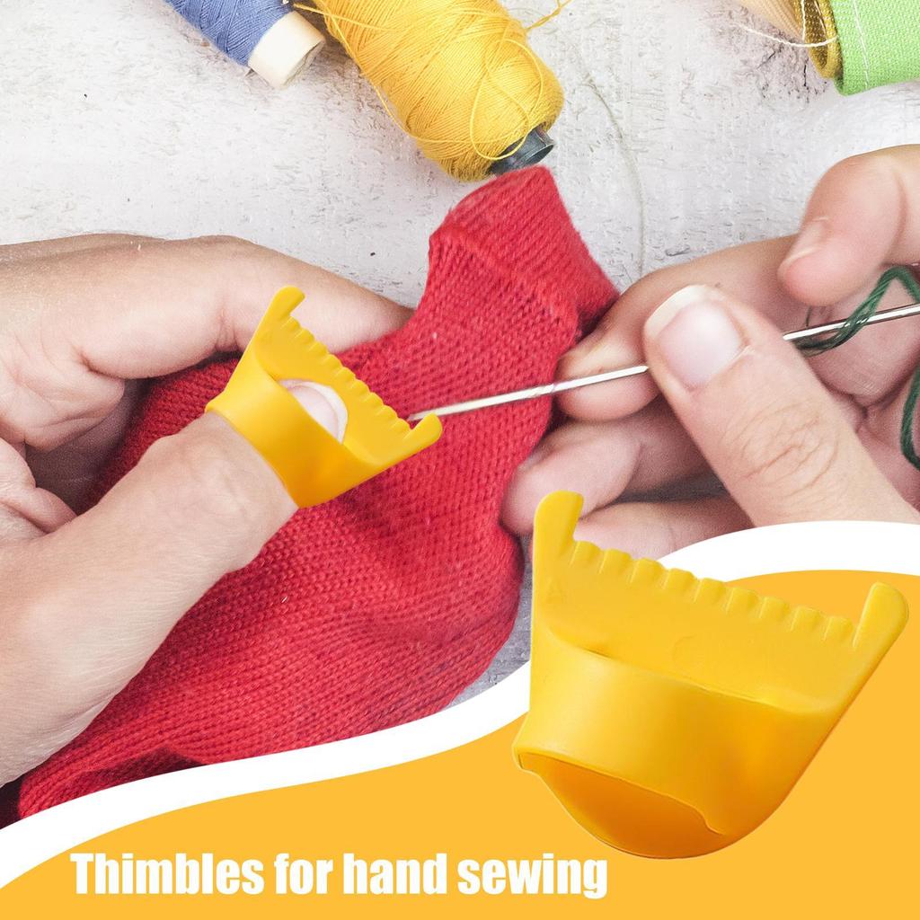 4 Stück DIY Handnähhilfen Fingerschutz Haushaltsnähen Kantenstich Rückstich Nähschablone Zubehör Schutzfingerhüte 0,3/0,4 cm