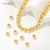 8mm Brass Spacers Beads For Jewelry Making Supplies 18K Gold Plated Round Beads,Beads Separators,DIY Bracelets Accessories