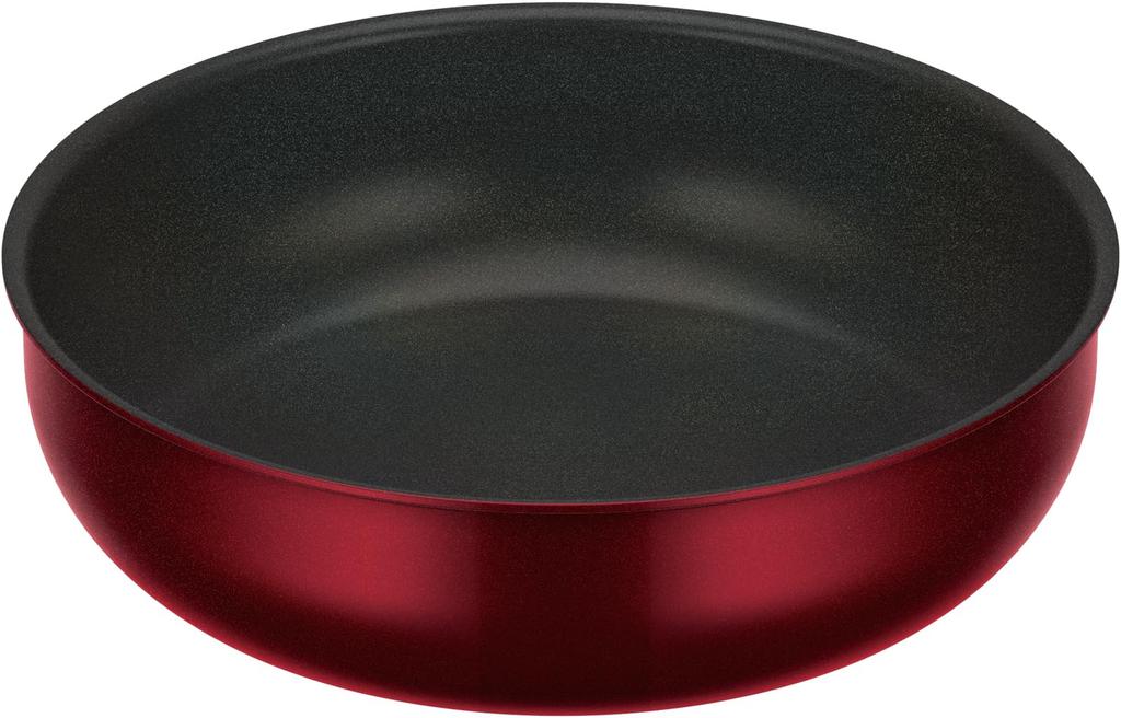 Thermos Durable Series Detachable Handle Stir-Fry Pan KVD, IHGas Compatible, Deep Red KVD-028D DR