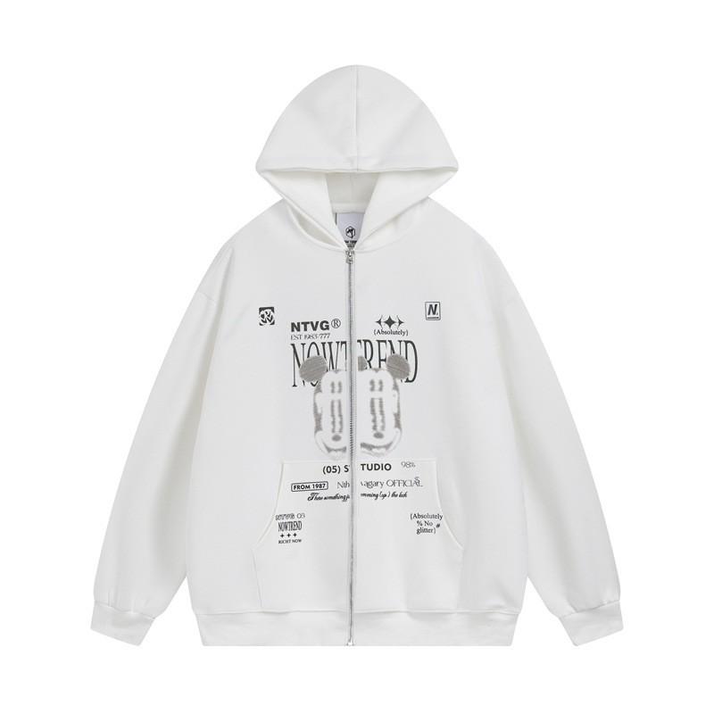Unisex Oversized Hooded Sweatshirt With Graphic Print Streetwear Winter Casual Top