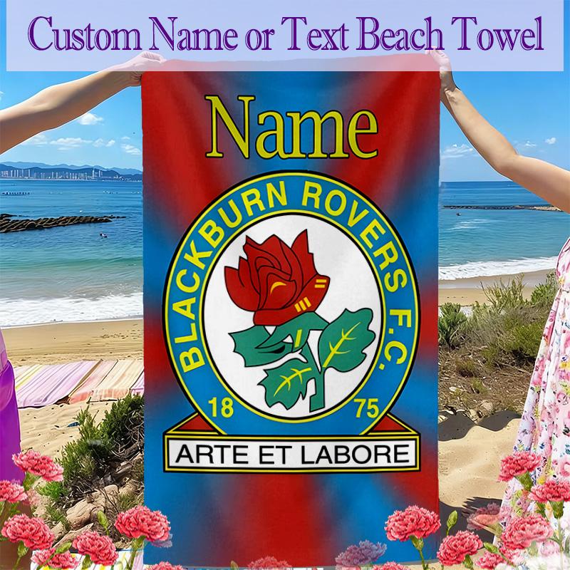 Blackburn Rovers Football Club (1) Beach Towel, Multi-purpose Beach Towel Perfect for Camping and Beach Vacations