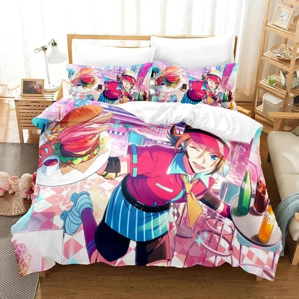 

Comforter 3D Cartoons Game Helios Rising Heroes Bedding Set Printed With Bed Soft Queen King Size Bedclothes Home Comforter (quilt)-EU Single(135*200cm)3pcs