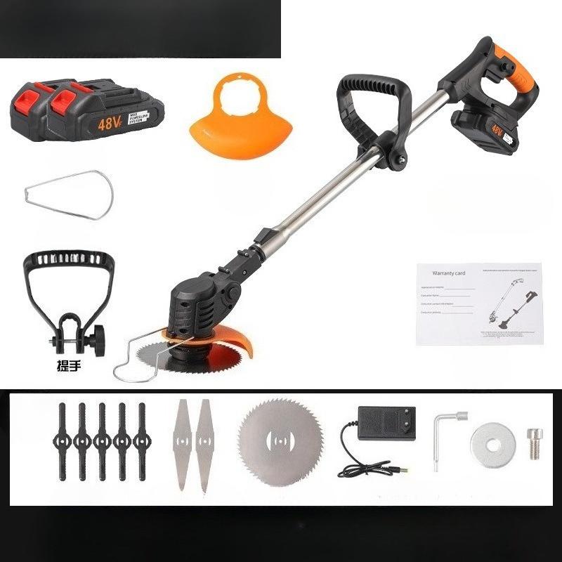 21V Cordless Grass Trimmer Electric 3-in-1 Lightweight with 2x2.0Ah Lithium-ion Batteries Charger Lawn Mower Edger Brush Cutter