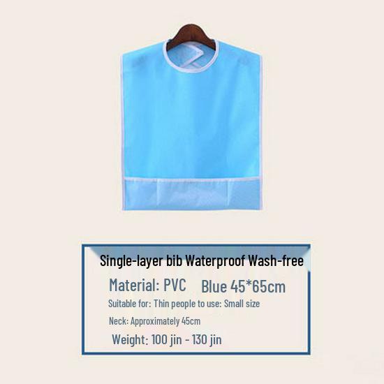 Waterproof Adult Meal Bibs for Elderly – Large Size 3D Saliva Protection