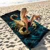 Golden Scorpion Beach Towel - Large Quick-Dry Microfiber, Sand & Sun Protection, for Swimming, Yoga, Modern Cartoon Design