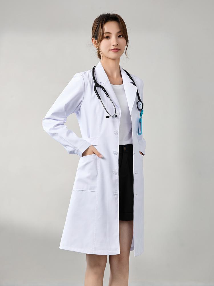 Saint Snowland Îmbrăcăminte medicală unisex: Halat Alb cu Mâneci Lungi și Scurte, Protecție Muncă Albastru pentru Utilizare Spitalicească și de Laborator