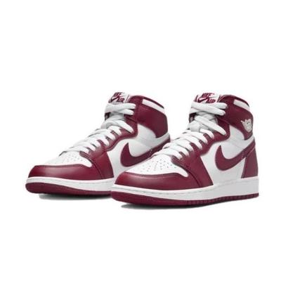 Air 1 High OG High Top Basketball Shoes GS White Red FD1437-160