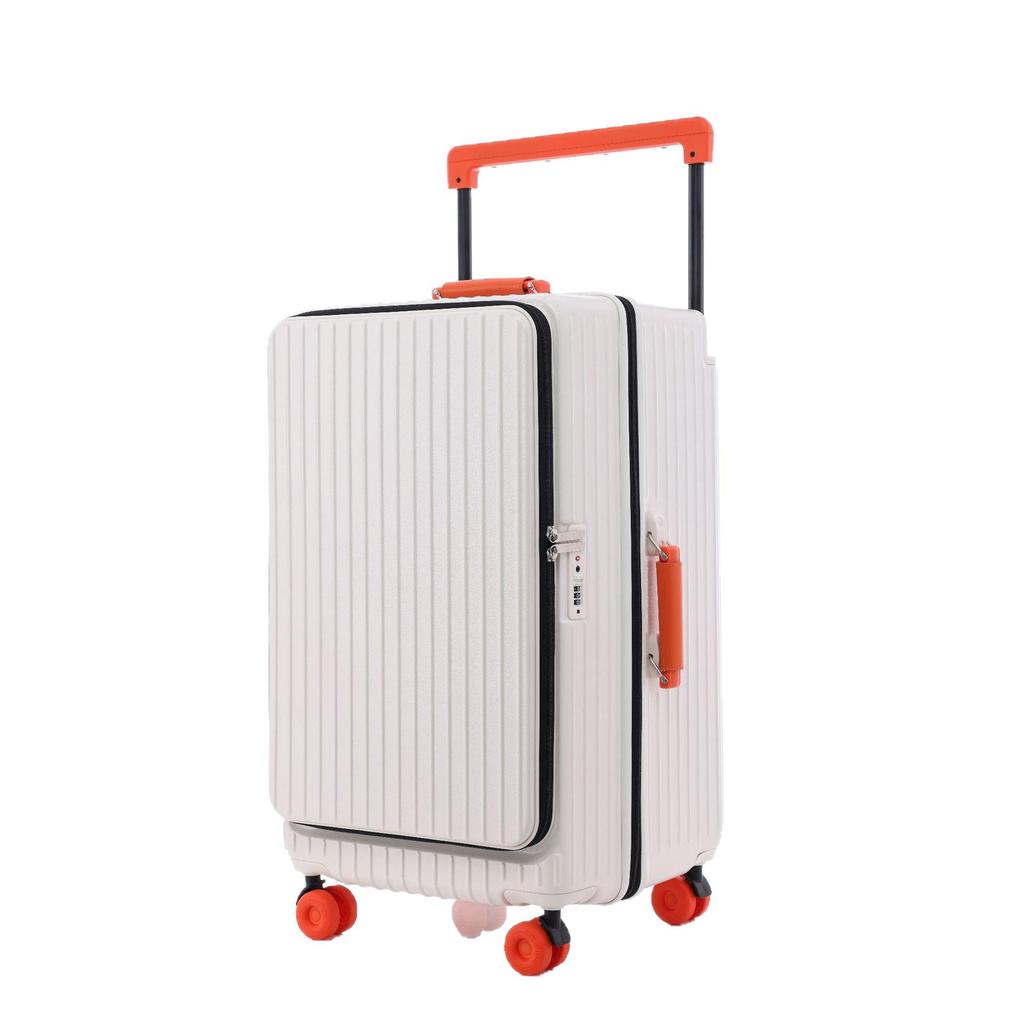 5022 Explosion-Proof 28-Inch Check-in Zipper Suitcase with Side Opening and Deep Compartment.