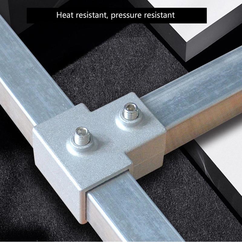 Connettore Rastrelliera di Stoccaggio Giunto Fisso Tubolare Quadrato Raccordo a Gomito a 3 Vie per Montanti di Recinzione e Costruzione di Scaffalature Industriali