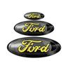 Autoaufkleber Ford Neu 2025 Heißes Metall Auto Front Heck Logo Aufkleber für Ford Edge Taurus Explorer Escape ST Kuga Mondeo Focus Equato