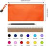 Hot Selling PVC Mesh Zipper Pouch A6 Waterproof Pencil Storage Bag Plastic File Folder for School Office Travel Organizer