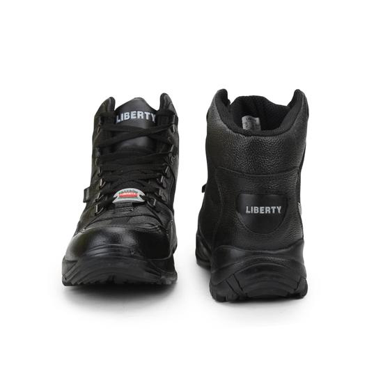 Liberty Freedom Shaurya Lacing Safety Boot for Men | EVA Sole | Drymill Leather Outsole| Water ResisBlackce | Anti Skid (Black-10 UK)