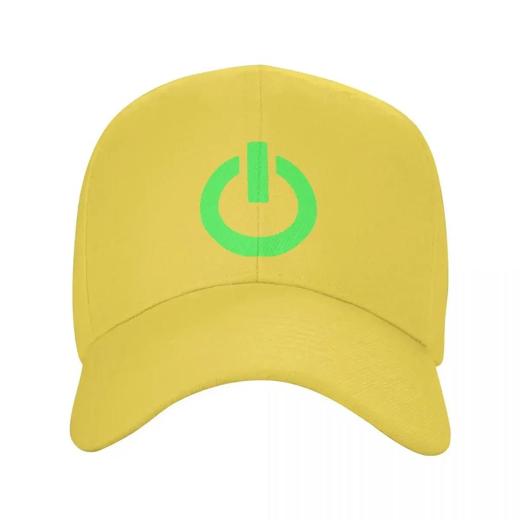 Power Button (green) Baseball Cap Hat Luxury Brand |-F-| Visor Cosplay For Man Women's