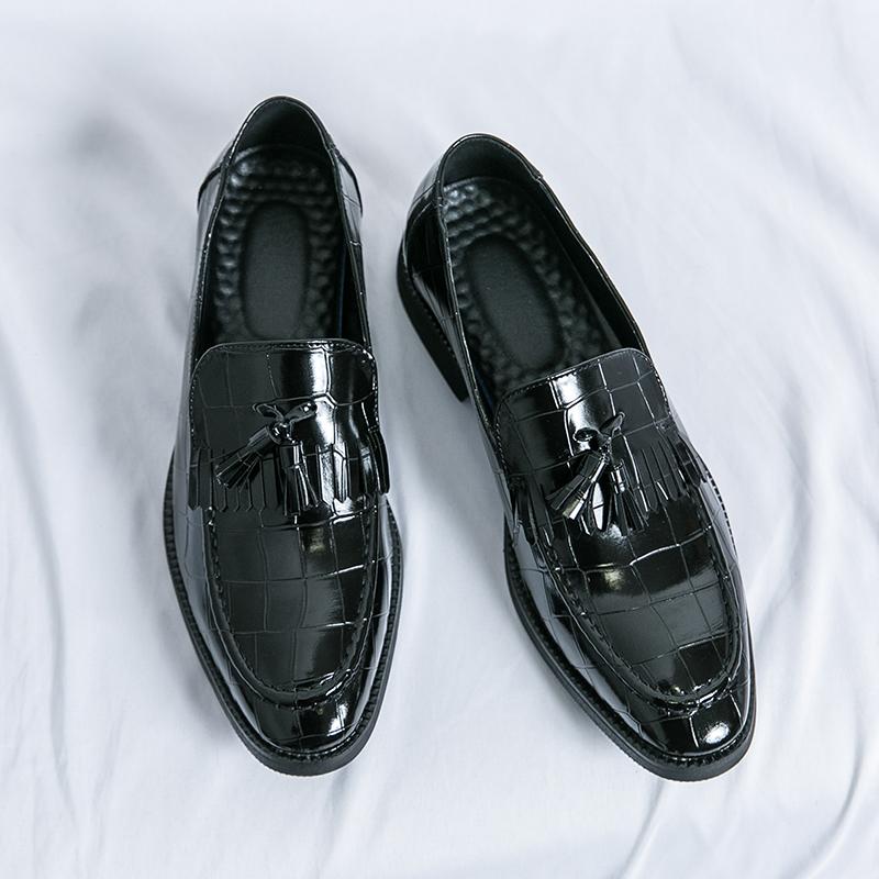 Fashion High End Brand Men's Leather Casual Shoes Classic Brown Men's Work Business Shoes Versatile Business Shoes for Daily Commuting