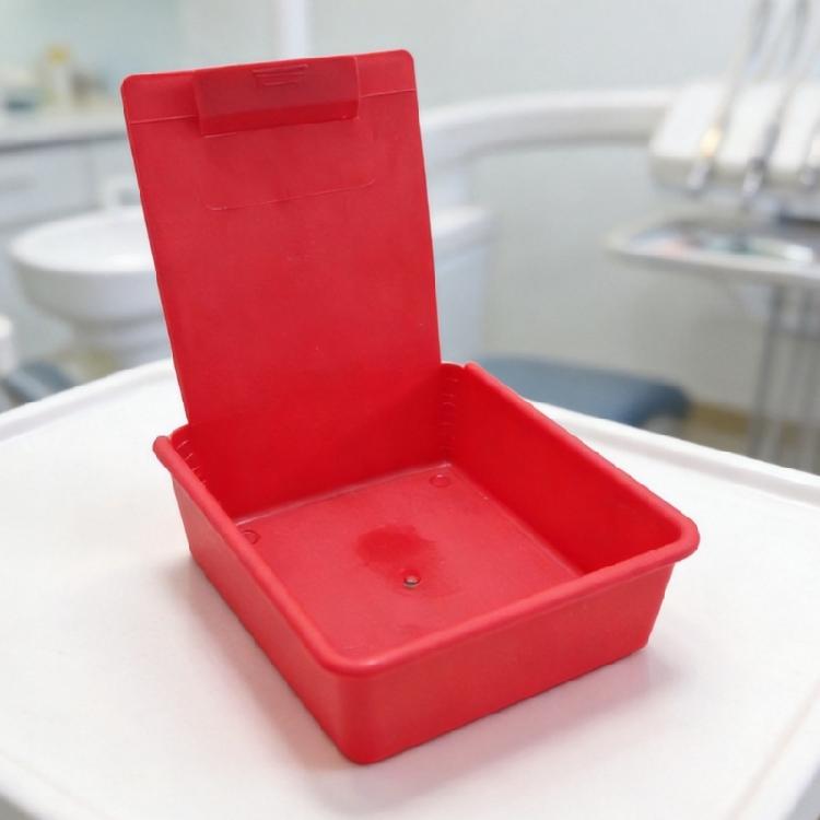 Dental Lab Storage Box With Clip Dental Working Lab Pan For Denture Mold Transport And Organization In Workshop