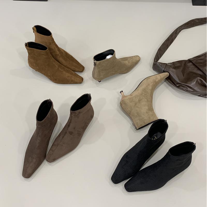 Fashion SUOJIALUN 2025 Winter Women Ankle Boots Fashion Round Toe Ladies Elegant Short Boots Thin Low Heel Outdoor Dress Chelsea Boot