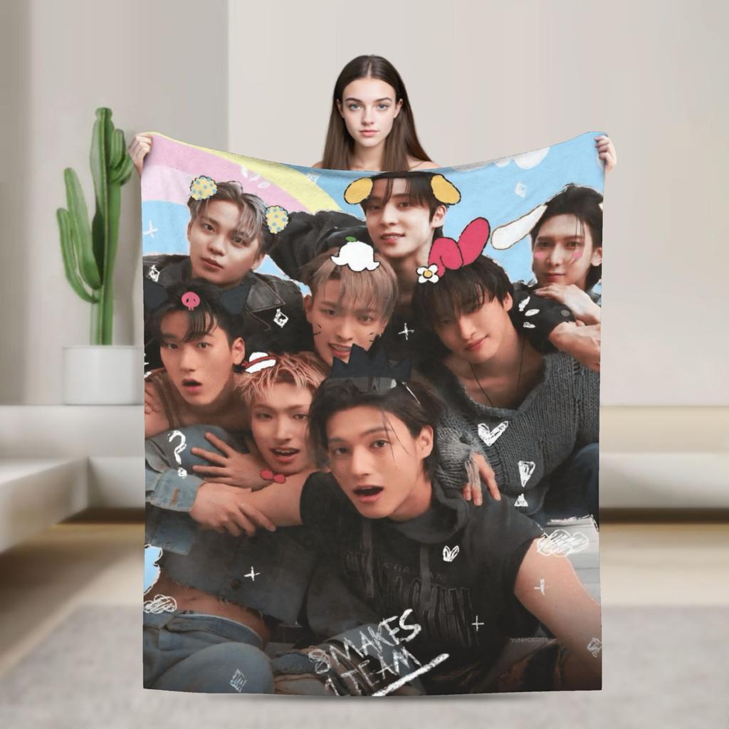 Weiche Decken Dekorative Mingi Ateez Coole Überwurfdecke Flanell Bettdecke Für Sofa Bett Decke Mit Aufdruck Sofa Bettbezug