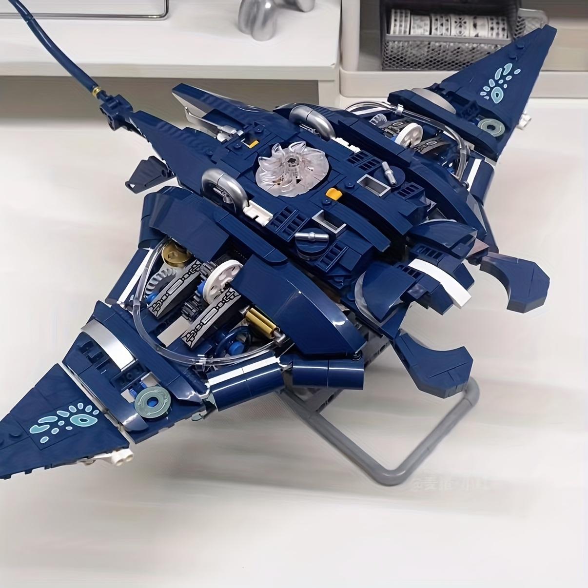 

Manta Ray Building Block Set, Marine Life Model, Collectible Display Piece For Adults, With Movable Wings And Tail, Poseable Manta Ray Model Kit With M