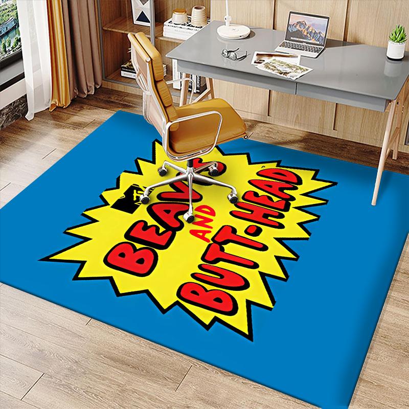 Funny B-Beavis and Butt-Head Printed Absorbent Washable Carpet, Non-Slip Bathroom Mats, Kitchen Rugs, Yoga Mat,Living Room Entrance, Camping Picnic Ru
