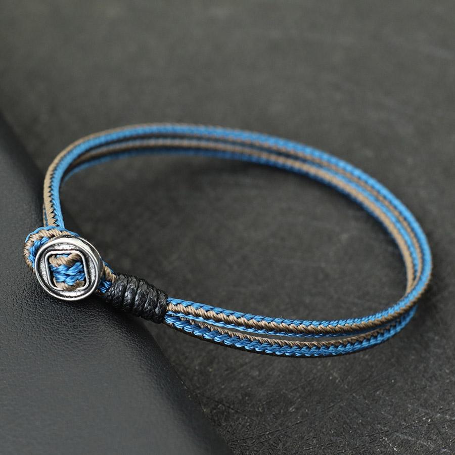 

Noter Grade A 3mm Rope Bracelet For Men Handmade Braided Macrame Braclet Retro Leisure Pulseira Outdoor Cool Biker Accessories M 20.5cm 8Inch