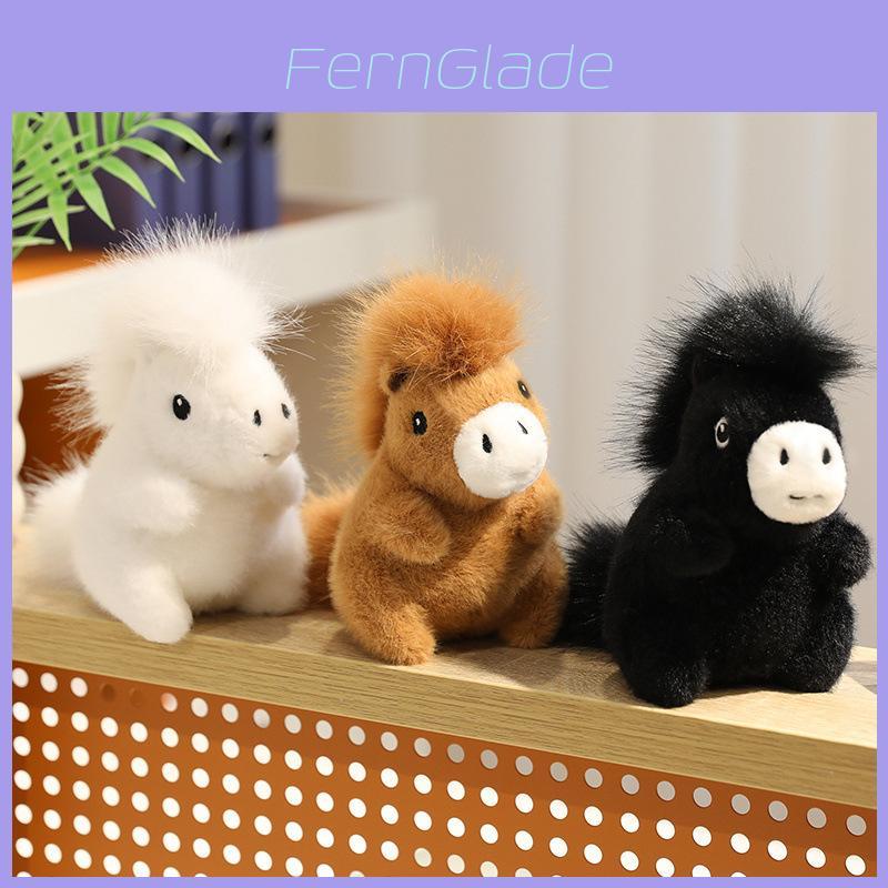 Plush Horse Animal Backpack Charm With Soft Short Pile For Girls Gift