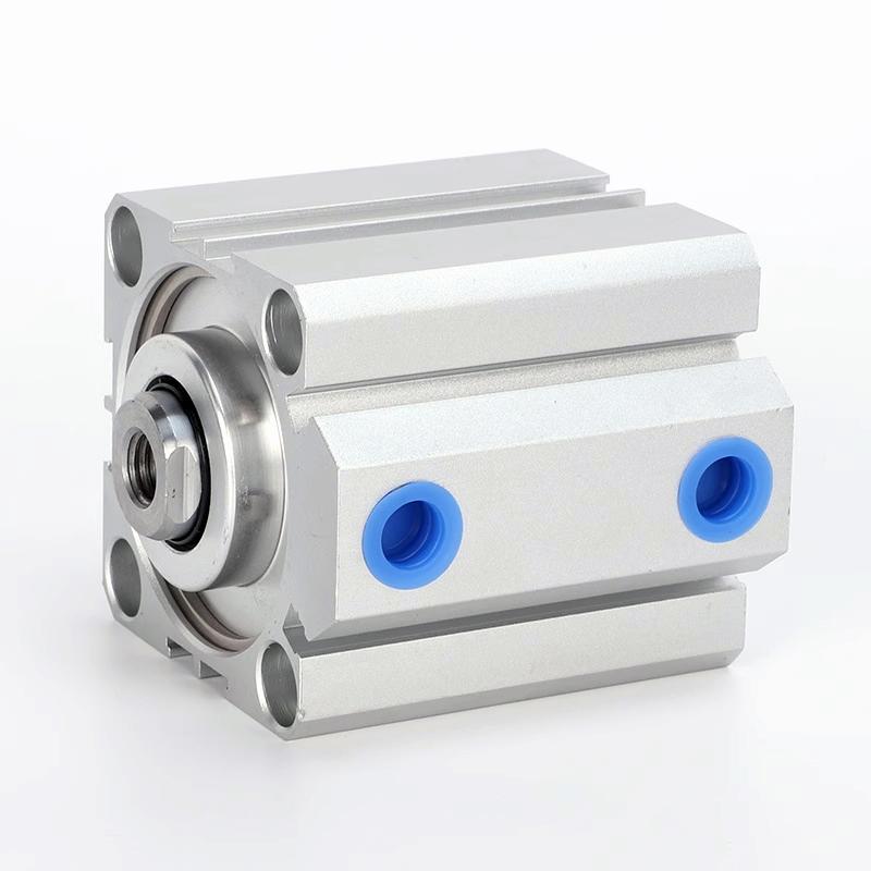 SDA 16 20 25 32 40 50 63 80 100mm Bore Compact Thin Air Cylinder 5-100mm Stroke Double Action Aluminium Pneumatic Cylinder
