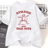 T-shirt Dislessico Con Pidocchi Tice Donna Uomo Divertente Rana T-shirt Grafica Femminile T-shirt Cotone Unisex Casual Manica Corta Maglietta Vestiti