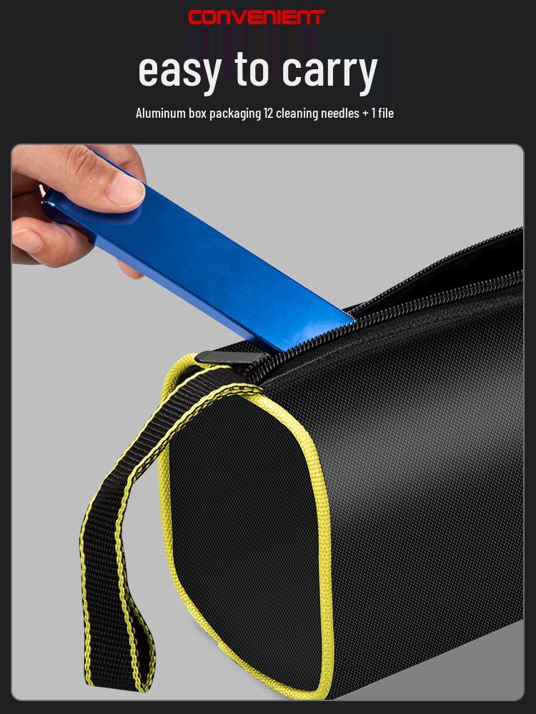 Stainless Steel Cutting Torch Cleaning Needle Set with Aluminum Box