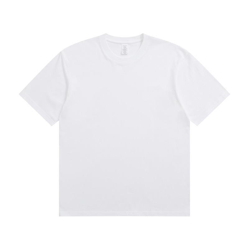 Camiseta de Manga Corta Pesada 230g Algodón Puro Estilo Japonés - Color Sólido Primavera/Verano, Versátil y Sencilla con Opción de Logo Personalizado