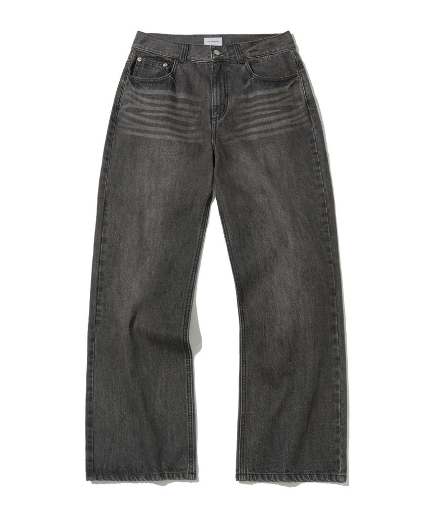 FILLUMINATE Washed Flare Denim Pants - Black