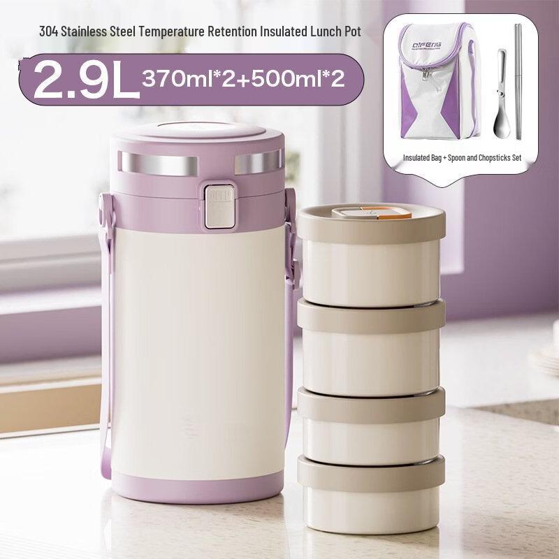 Wutuo Insulated Partitioned Lunch Box Set
