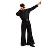 New Halloween Retro Disco Hippie Dance Costume Adult Men's Bell Pants