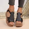 Roman Sandals Women Summer Thick Sole Platform With Elastic Band For Casual Wear