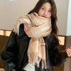 Winter New Student Warm Scarf Korean Versatile Senior Sense Couple Student Versatile Striped Shawl Scarf