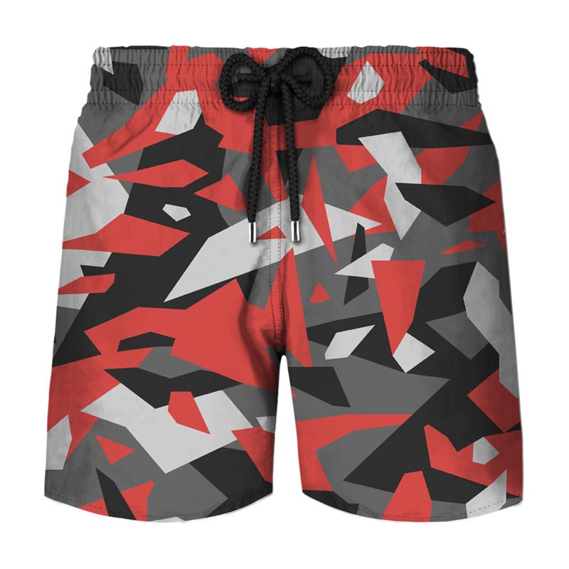 Fashion Men's Camouflage 3D Printing Short Pants Casual Swim Trunks Summer Short Beachwear Male Beach Shorts Surfboard Quick Dry