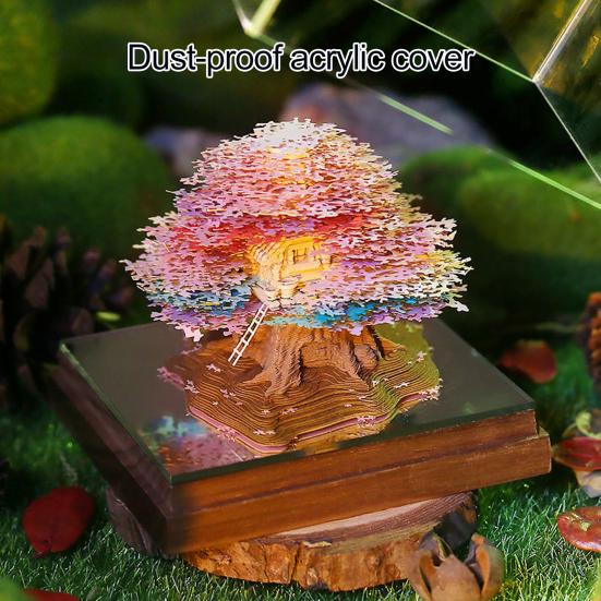 2026 Time Piece Calendar 3D Tear-Away Desk Calendar Notepad Daily Planner DIY Paper Carving Art Desktop Decoration Gift for Christmas Birthdays