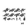 Andra världskriget Militära Vapen Byggklossar Armé Soldater Figurer 98K MG34 MG42 PPSH Vapenbälte Tillbehör Klossar Leksaker För Barn